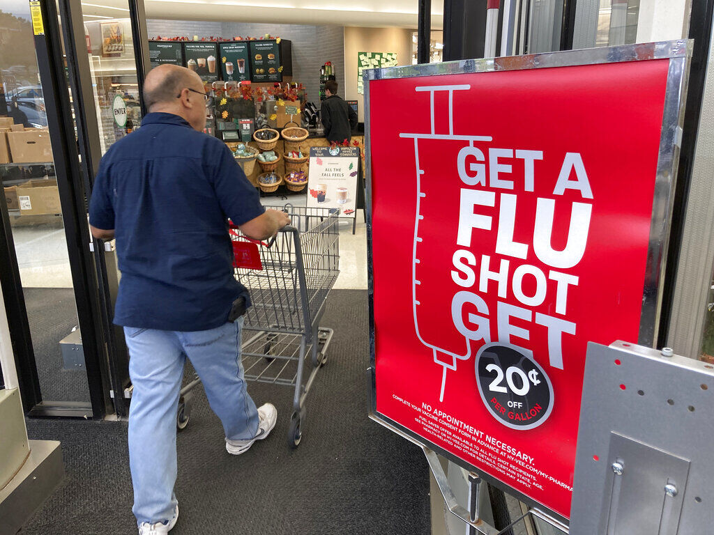 Q: Can I get a new COVID-19 booster and a flu shot at the same time?